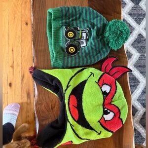 Green and Red Cartoon Beanie Hat